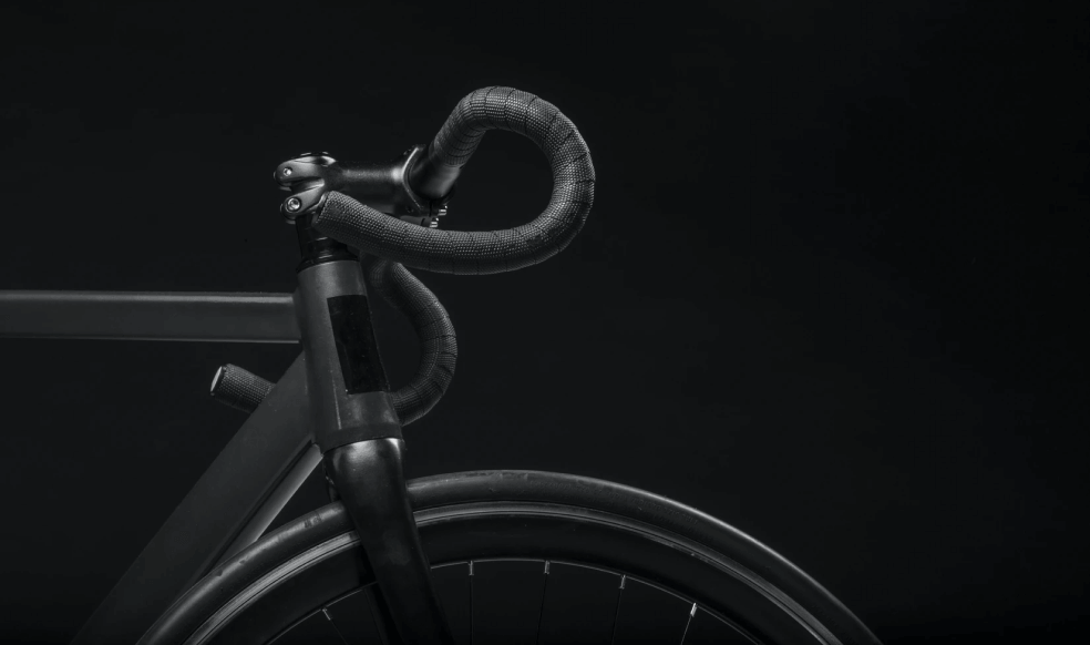 Stylish shot of a black bicycle