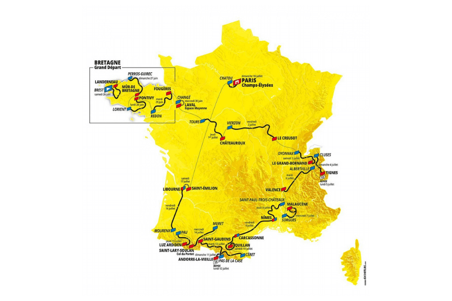 Tour de France Map 2021